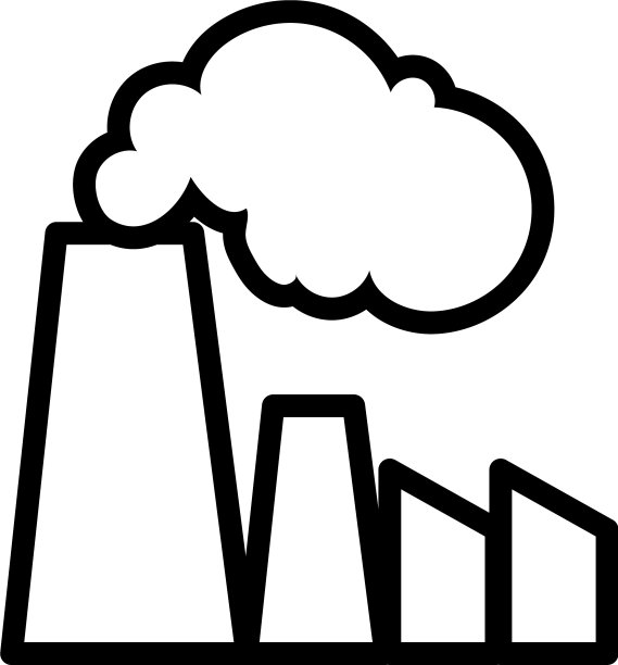 工厂建筑线条风格图标图片下载