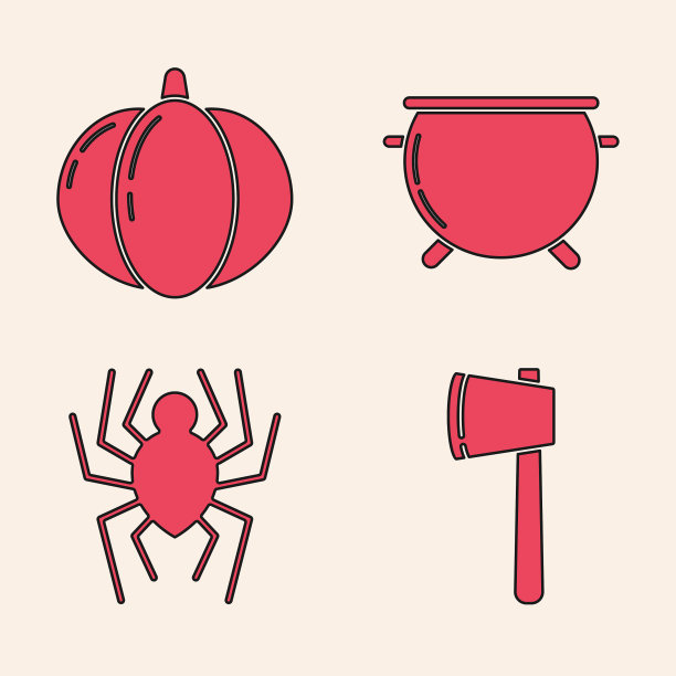 万圣节女巫木斧南瓜集图片下载