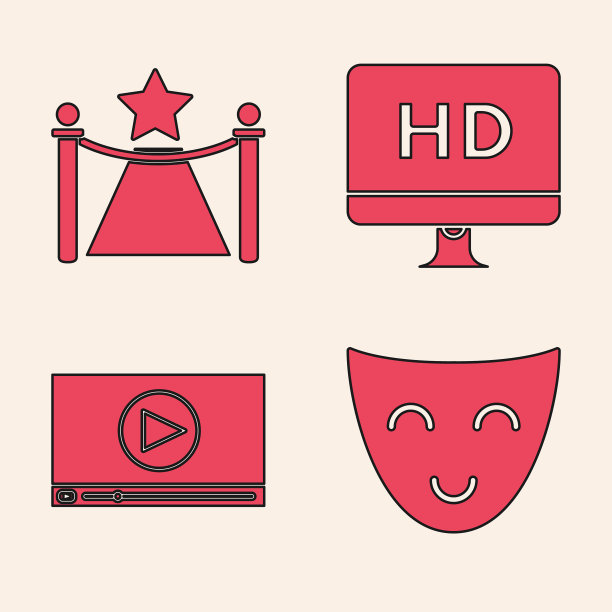 设置喜剧戏剧面具地毯与障碍图片下载