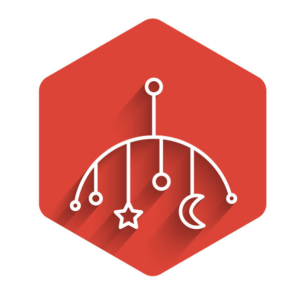 白线倒钩悬挂玩具图标孤立图片下载