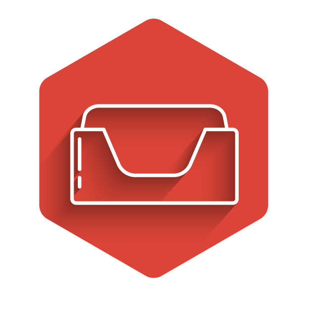 白色线宠物床图标孤立与长影子图片下载