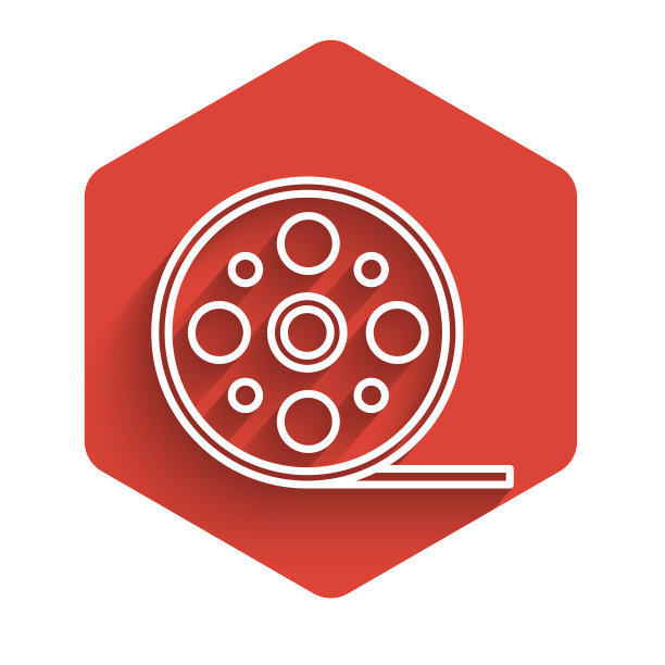 白线胶片卷轴图标隔离用长图片下载