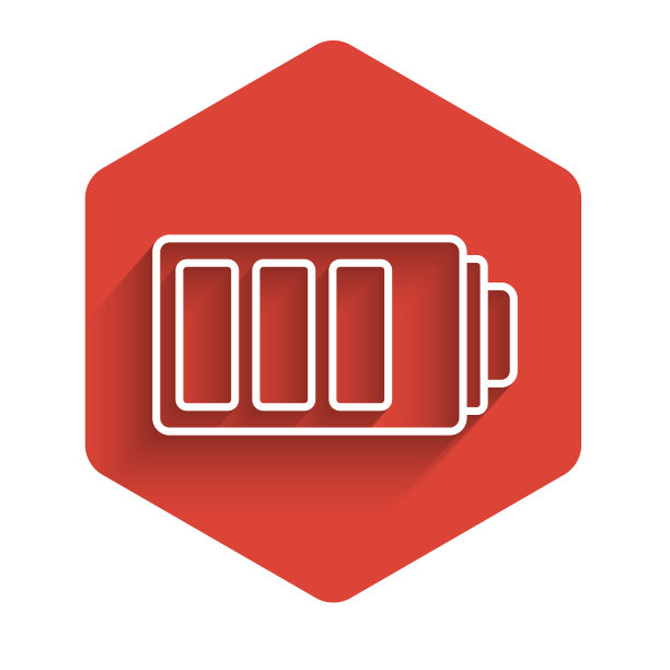 白线电池电量指示图标图片下载