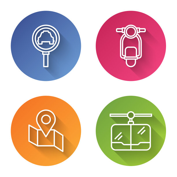 设置直线放大镜和出租车滑板车图片下载