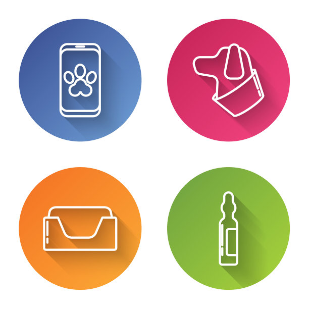 在线设兽医诊所标志狗宠物图片下载