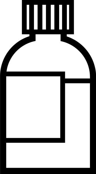 塑料瓶产品线性图标图片下载