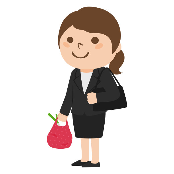 一个女人把蔬菜放进购物袋的插图。图片下载