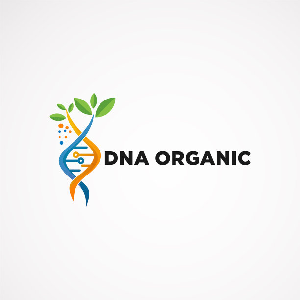 DNA有机标志概念和图标元素图片下载