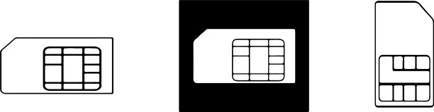 Sim卡图标隔离在背景上图片下载