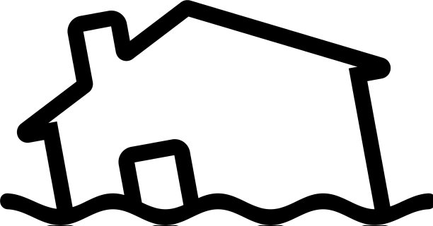 海啸图标孤立轮廓符号图片下载