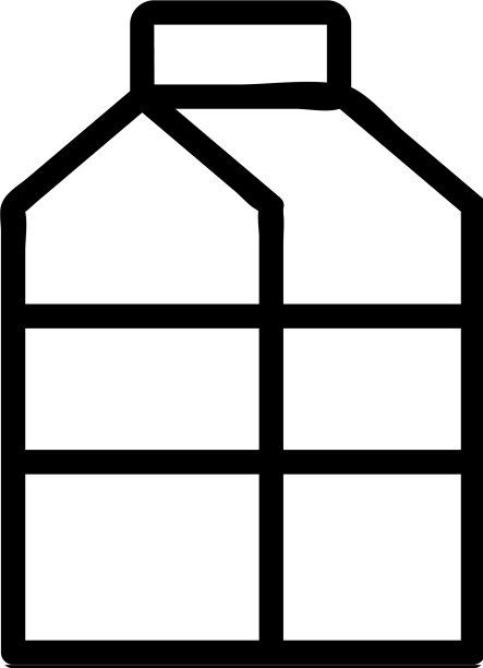 牛奶图标孤立轮廓符号图片下载