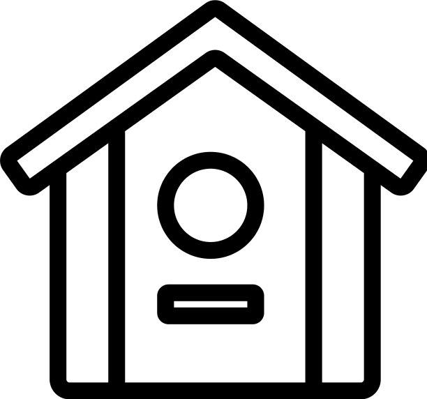 鸟屋图标孤立轮廓符号图片下载
