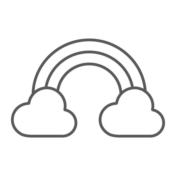 彩虹细线和圣帕特里克节的图标图片下载