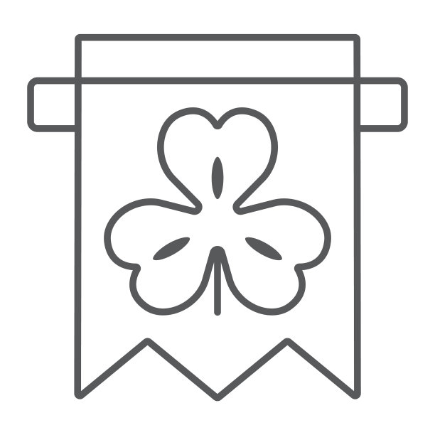 三叶草banner细线图标图片下载