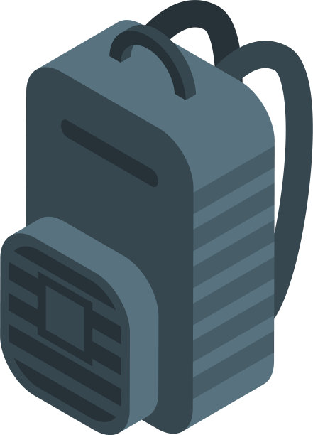 露营背包图标等距风格图片下载