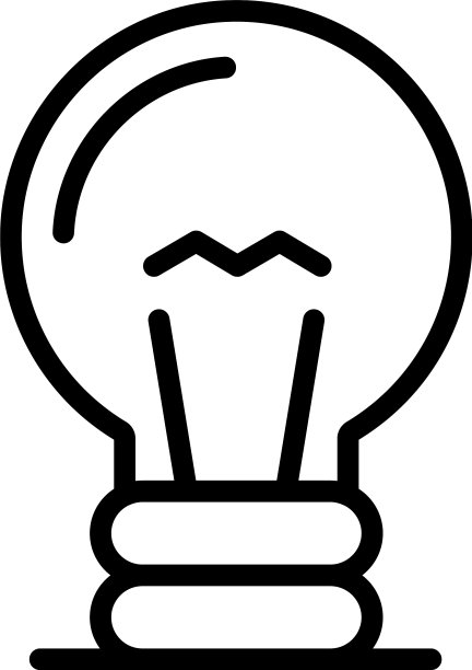 灯泡图标轮廓风格图片下载