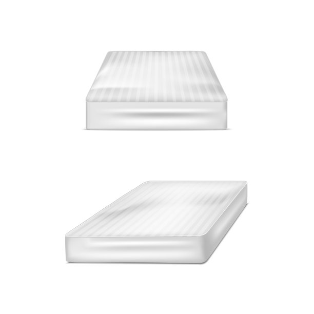 逼真的细节3d白色空白床垫图片下载