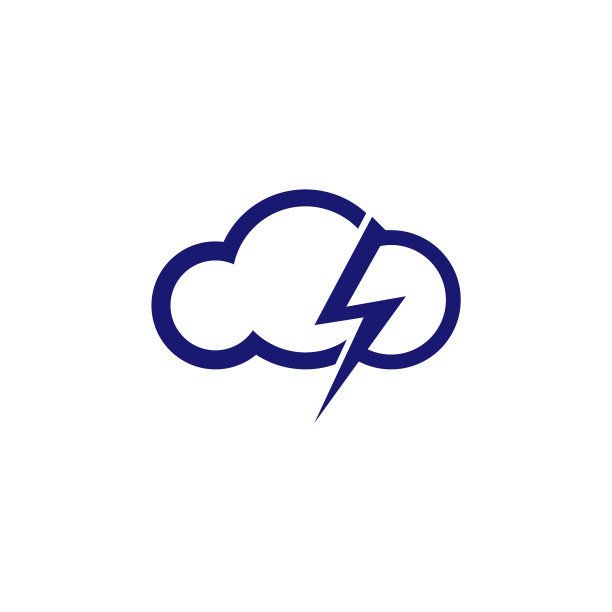 平面设计雷云标志组合图片下载