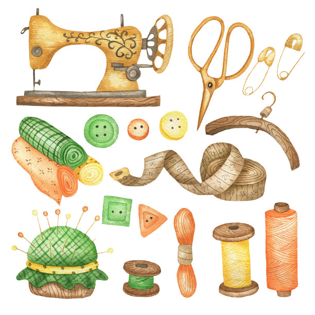 一套缝纫配件图片下载