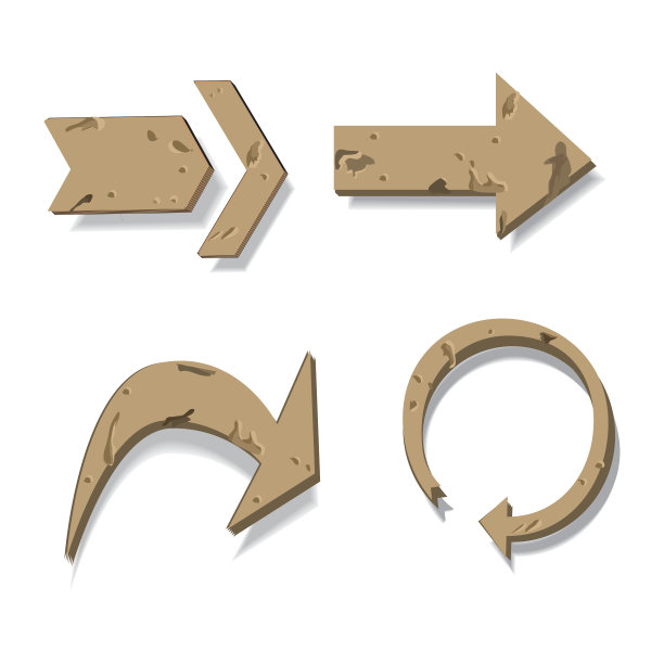 史前岩石和石头箭设置图片下载