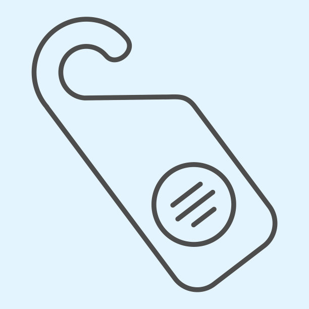 酒店门柄吊牌细线标志吊具图片下载