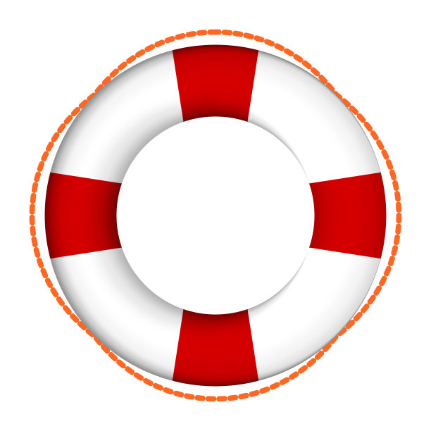 救生圈颜色图标。溺水者救援设备，度假者急救设备。孤立的矢量在白色背景图片下载