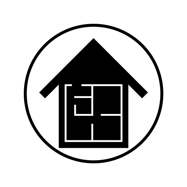 房子和计划图标孤立在白色背景图片下载