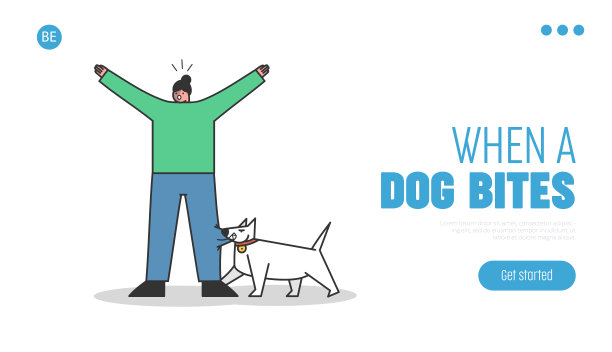 登陆页面上有个咬疯狗的女人。狗狗攻击人类图片下载