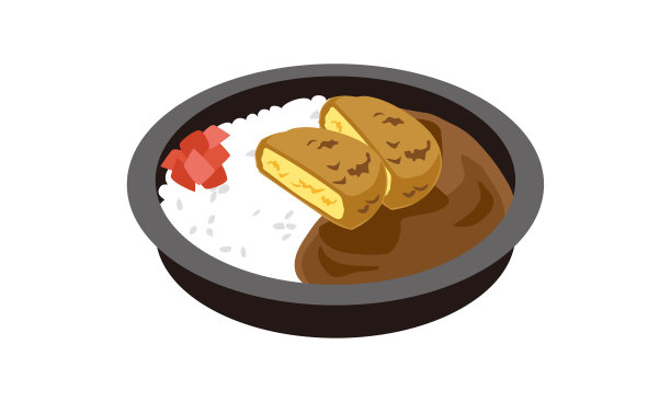 带回家的日式炸丸子咖喱饭图片下载