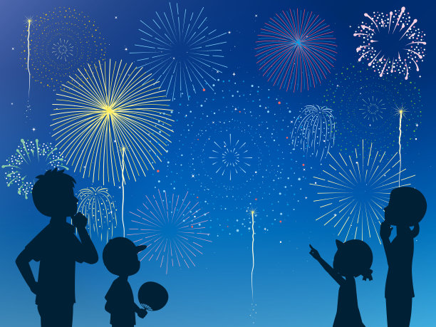 烟花插图图片下载