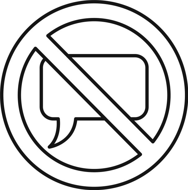 没有声音聊天图标轮廓风格图片下载