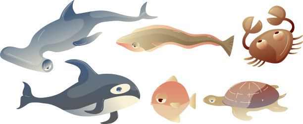 眼睛突出的可爱海洋生物图片下载