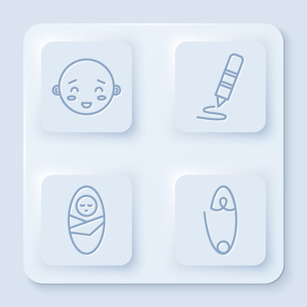 设线快乐小男孩头蜡笔图片下载