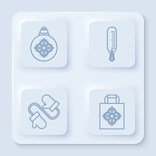 设线圣诞球气象温度计图片下载