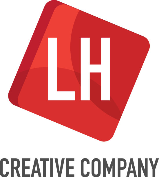 初始字母lh标志模板设计图片下载