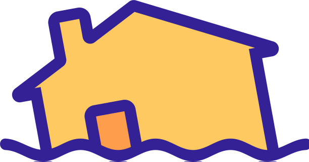 海啸图标孤立轮廓符号图片下载