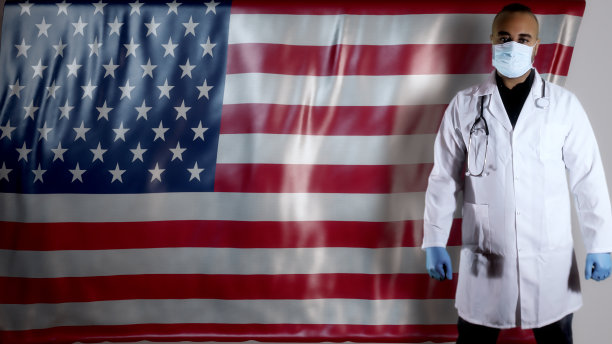 反对美国国旗的医生图片下载