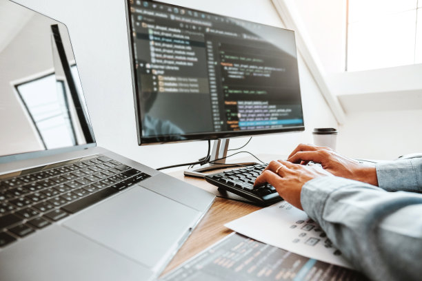 开发程序员开发网站设计和编码技术在软件公司办公室工作图片下载