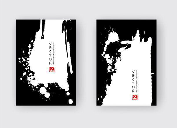 黑色的墨水笔触在白色的背景图片下载