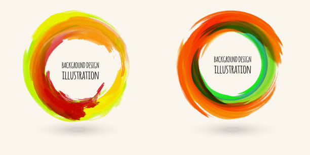 水彩圆形纹理设置圆形元素图片下载