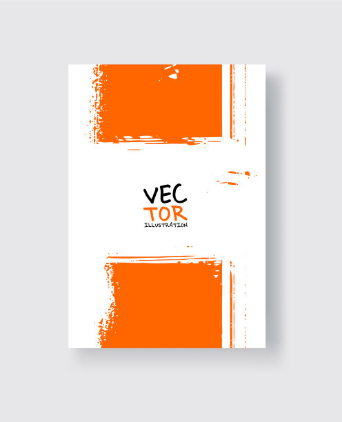 橙色的笔触在白色的背景上图片下载