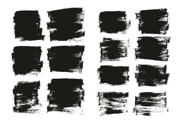 平面油漆刷薄半背景混合高细节抽象矢量背景集图片下载