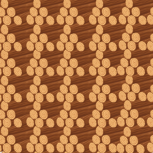 无缝模式堆叠原木平图片下载