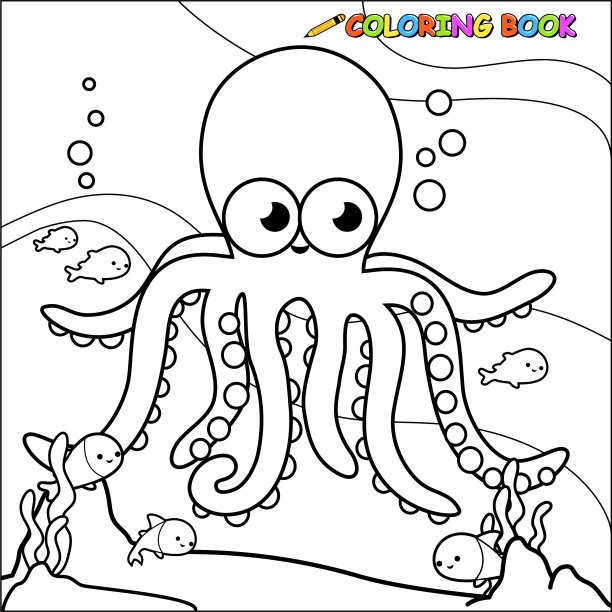 章鱼在水下游泳图片下载