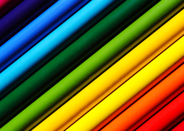 彩虹颜色的铅笔图片下载