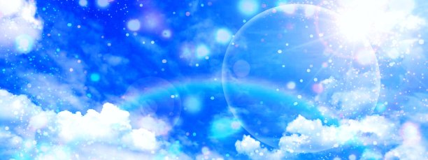 一个奇妙的天空的3d插图图片下载