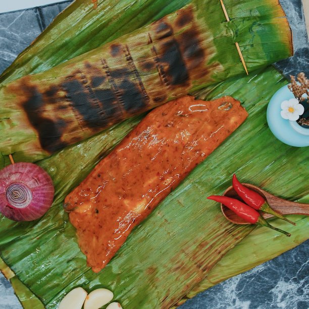 美味新鲜的东南亚街头小吃- Otah图片下载