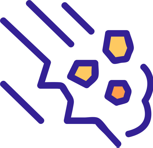 滑坡图标孤立轮廓符号图片下载