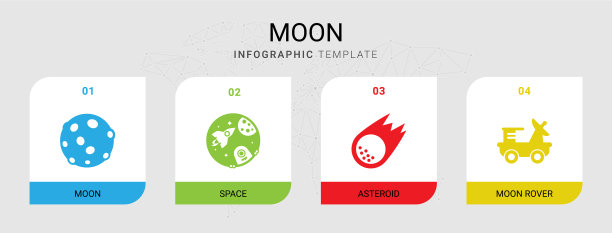 4月充满图标设置孤立的信息图表图片下载