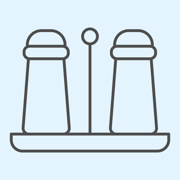 盐和胡椒粉细线摇磨图标图片下载